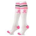 thumbnail image 4 of TeeHee Breast Cancer Awareness Cotton Knee High Socks for Women 3-Pack (Basic), 4 of 4