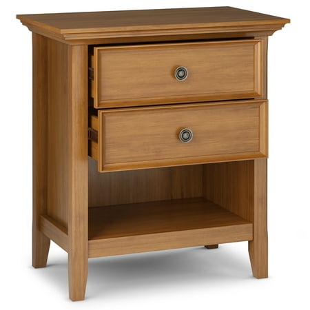 Simpli Home - Amherst Bedside Table - Light Golden Brown