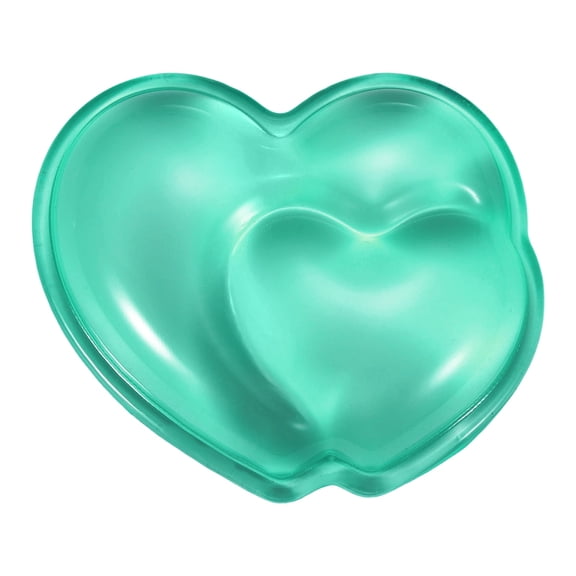 Uxcell Gel Wrist Rest, Wrist Support for Mouse Heart Shape Ergonomic Mouse Pad Soft Silicone Support Comfortable Cushion for Computer Gaming Office Home, Green