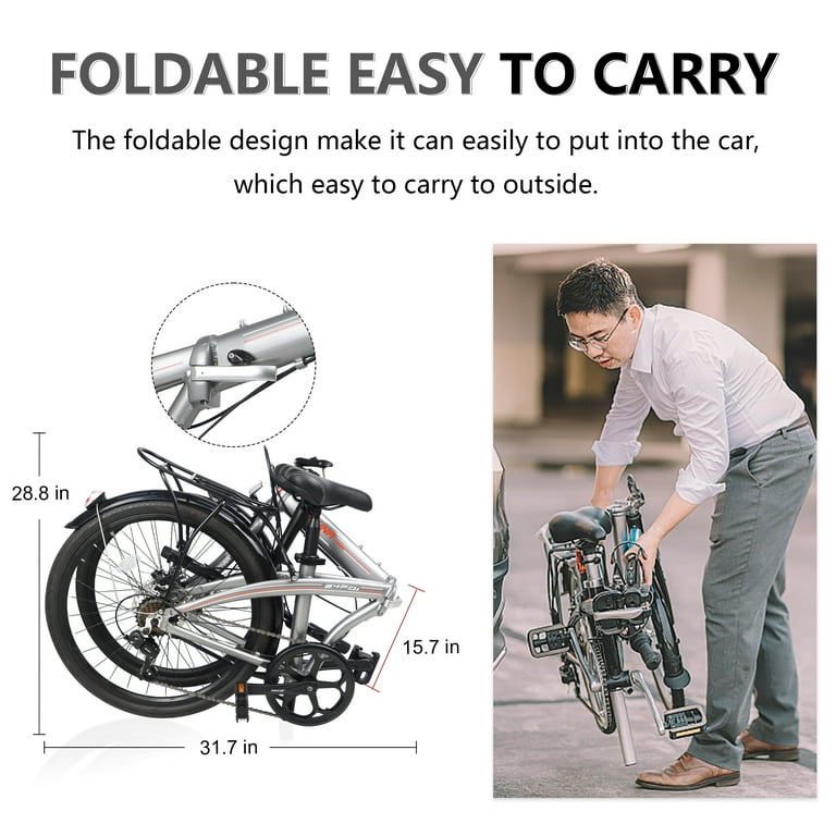 Zukka Foldable Bike 24 inch City Aluminum Alloy Frame Commuter