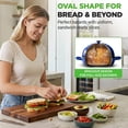 thumbnail image 4 of NutriChef 10.2" Enameled Cast Iron Bread Oven, Dome-Shaped Sourdough Dutch Oven with Handles & Silicone Gloves, Oven Safe to 500°F, Dishwasher Safe (Blue), 4 of 4
