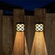 thumbnail image 1 of Juego de 2 luces solares de pared para exteriores, luces solares de pared para exteriores, luces de cerca inalámbricas impermeables para porche, garaje, luz blanca cálida, 1 of 5