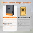 thumbnail image 2 of Controlador solar PowMr 100A MPPT 12-48V con pantalla LCD, 2 of 8