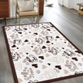 thumbnail image 4 of Area Rug for Living Room, Farmhouse Coffee Cup Non-Slip Indoor Large Carpet for Bedroom/Dining Room, Vintage Coffee Beans Love Heart Washable Low-Profile Rectangle Floor Mat Runner Rugs - 2.7 x 5 Ft, 4 of 7