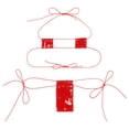 thumbnail image 4 of MSemis Women's Extreme Shiny Metallic Micro Bikini Set Mini Thong Swimwear Bathing Suit Type A Red One Size, 4 of 4