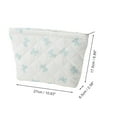 thumbnail image 2 of Unique Bargains 1 Pc Fashion Plaid Bow Makeup Bag for Organization Blue, 2 of 5