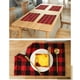 thumbnail image 5 of Advancent Manteles individuales de Navidad, posavasos con estampado de cuadrícula de Navidad, telas no tejidas, manteles protectores para muebles, Kits de decoración para fiestas rejilla negra roja Advancent HA068346-01, 5 of 6