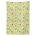 thumbnail image 3 of Ambesonne Summer Tablecloth Rectangular Table Cover, Ladybugs Flowers Leaves, 60"x84", Lime Green Orange Red, 3 of 4