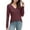 Wine, variant on MIXUE Womens Summer Tops Summer Solid Color V Neck Long Sleeve Dressy Casual Fall Trendy Loose Tunic Pullover T Shirts Holiday Wear,Red,XL
