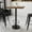 Walnut, variant on BizChair 24'' x 30'' Rectangular Mahogany Laminate Table Top with 18'' Round Bar Height Table Base and Foot Ring