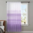 thumbnail image 4 of Purple White Ombre Sheer Curtains 72 Inches Long, Modern Romantic Gradient Stripes Light Filering Curtains, Breathable Simi Curtain Privacy Drapes for Living Room Bedroom Lightweight Window Treatment, 4 of 9