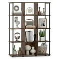 thumbnail image 6 of Resenkos 12-Cube Bookcase with Anti-Tip Kits for Living Room Organization - Rustic Brown/Black, 6 of 8