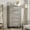 Grey, variant on 5 Dresser, 50 in Tall Dresser, Freestanding Vertical Drawer with Storage, Wooden Closet Chest Storage,for Bedroom, Hallway, Entryway, Nursery, Closet Organizer, Nightstand Bedside Table