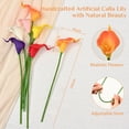 thumbnail image 6 of Lyacmy Colorful Calla Lily 36Pcs Artificial Flowers, 14 inch PU Real Touch Silk Flower Bouquet for Wedding Table Centerpiece Home Decoration, 6 of 10
