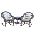 thumbnail image 1 of Jeco 3 Piece Wicker Conversation Set in Espresso with Tan Cushions, 1 of 2
