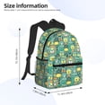 thumbnail image 4 of Daiia Animals with Leaf School Backpack for Men Women, Unisex Large Waterproof Bookbag Schoolbag Casual Daypack for High School/College/Teens/Travel/Work Black, 4 of 8