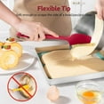 thumbnail image 4 of U-Taste 480°F High Heat Resistant Silicone Spatula Set of 3, BPA-Free Food Grade Kitchen Cooking Baking Mixing One Piece Seamless Flexible Rubber Scraper for Nonstick Cookware (Orange), 4 of 9