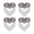 thumbnail image 2 of 4 Pièces Moule à Gâteau En Acier Inoxydable Multifonction Bricolage Facile à Libérer Gâteau Cuisson Cutter Moule Outil Avec Couvercle Pour la Cuisson des Gâteaux(心形), 2 of 14