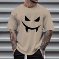 thumbnail image 2 of YDLCAFD Male Print Theme T Shirt Printed Solid Color Short Sleeve Top, 2 of 4