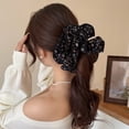 thumbnail image 2 of Oversized 4-Layer Floral Scrunchies for Women, Vintage Ruffled Hair Ties, High Elasticity Ponytail Holder, 2 of 5