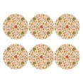 thumbnail image 2 of Disketp Fall Pumpkin Funny Coasters,6 Pcs Leather Coasters with Holder, Perfect Housewarming Hostess Gifts,Protect Furniture from Water Marks Scratch and Damage,Round Shape, 2 of 7