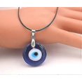 thumbnail image 5 of Evil Eye Pendant Necklace Glass Leather Rope Chain Turkey Protection Lucky Necklace Ladies Mens---Product code 57149, 5 of 5