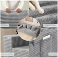 thumbnail image 4 of LUCKHAO 71" Loveseat Sofa, Corduroy Cloud Couch Boneless Sofa with Wide Armrests, , 2-Seater Sofa with Throw Pillows, Upholstered Deep Seat, No Assembly Required, Light Gray, 4 of 6
