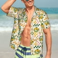 thumbnail image 4 of Picia Lemon Gentle Cotton Regular Fit Short Sleeve Casual Hawaiian Shirt for Men-Medium, 4 of 8