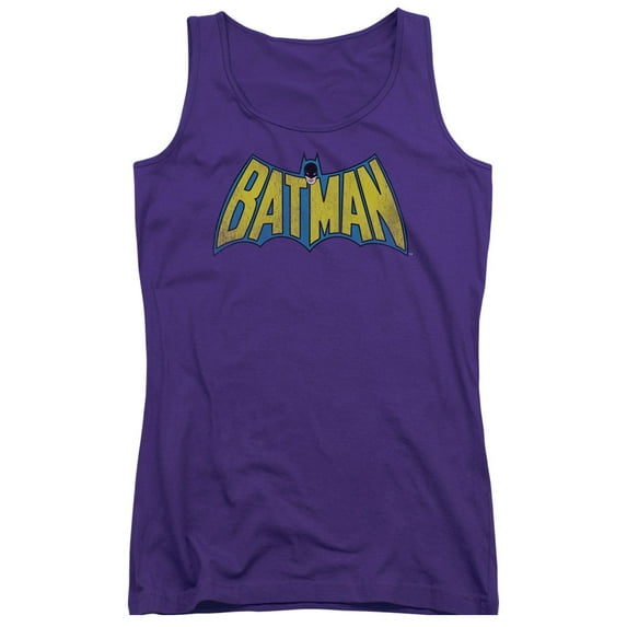 Dc - Classic Batman Logo Distressed - Juniors Tank Top - X-Large