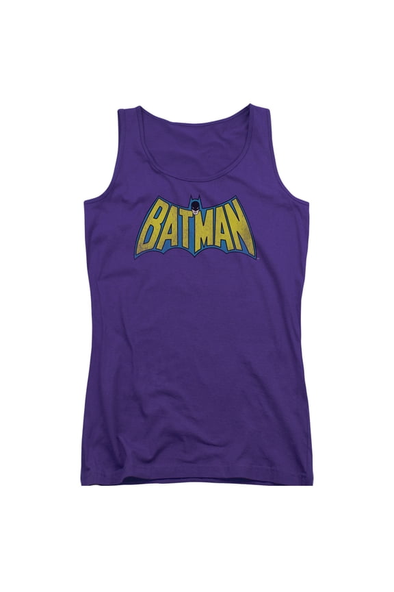 Dc - Classic Batman Logo Distressed - Juniors Tank Top - X-Large
