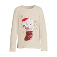 thumbnail image 5 of Wonder Nation Girl’s Long Sleeve Embellished Holiday T-Shirt, Sizes 4-18, 5 of 5