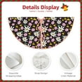 thumbnail image 3 of Rateoe Daisies Flowers Pattern Christmas Tree Skirt with Ties , Christmas Tree Decorations, Farmhouse Christmas Decor Xmas Holiday Decorations-30", 3 of 6