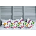 thumbnail image 6 of Ambesonne Cartoon Throw Pillow Cover 4 Pack, Funny Crabs Pattern, 20", Purple Fern Green, 6 of 6