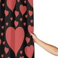 thumbnail image 4 of XMXY Red Hearts Long Shower Curtains, Waterproof Weighted Thick Bathroom Curtain with 12 Plastic Hook, 72x72 Inch, 4 of 8