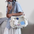 thumbnail image 4 of Leodye 1PCS Large Capacity Messenger Bag Simple Versatile Shoulder Crossbody Bag for School Daily Book Stationery Carrying -13.78x10.24x4.72in, 4 of 9