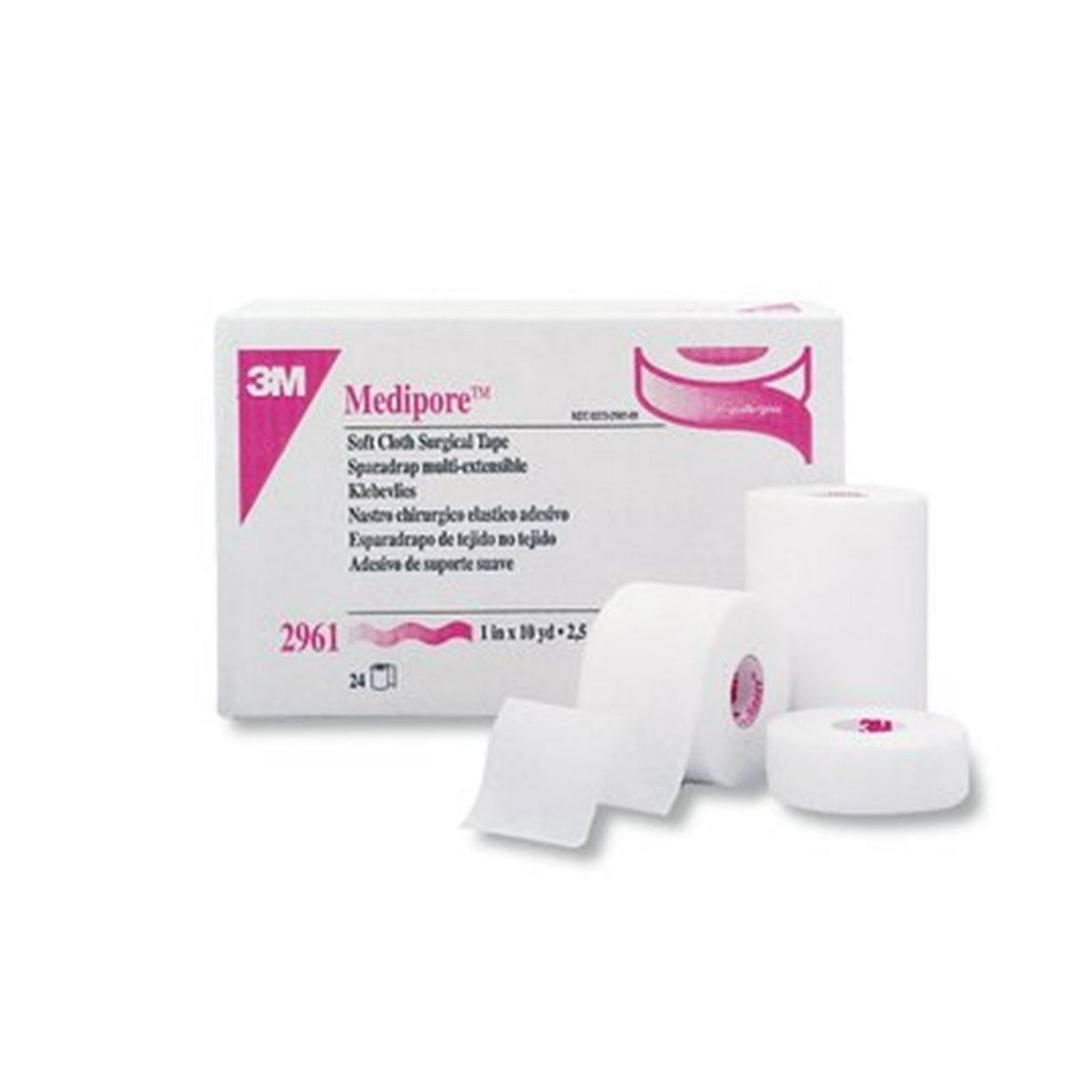 3M Medical Tape Medipore Cloth 1" X 10 Yards NonSterile (#2861, Sold Per Pack)