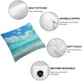 thumbnail image 4 of JRXY Throw Pillow Cover Tropical Sandy Beach Theme Ocean Sea Sunshine Vocation Outdoor Summer Time Waves Decor Lumbar Pillow Case Cushion for Sofa Couch Bed 2pcs White, 4 of 6
