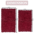 thumbnail image 5 of Home Weavers Bell Flower Collection 100% Cotton Non-Slip Bathroom Rug Set Machine Washable Bath Rug-21"x34", Bathroom Rug- 24"x40", Red Color 2 Piece Bath Rug set, 5 of 9