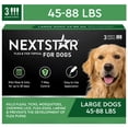 thumbnail image 2 of (2 pack) NEXTSTAR Flea & Tick Topical Prevention for Dogs 45-88 lbs, 3-Month Supply, 2 of 9