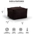 thumbnail image 2 of Big Joe Imperial Ottoman Foot Stool and Rest in Black Plush, 2 of 5