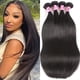 thumbnail image 1 of UNICE Hair 10A cabello humano liso malasio 3 paquetes de extensiones de cabello humano virgen sin procesar (10 12 14 pulgadas), 1 of 5