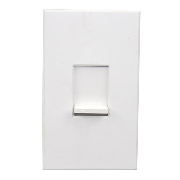 Lutron NTSTV-DV-WH Nova T 16 Amps LED / Fluorescent 0-10 VDC, Line Voltage Single Pole Slide-to-Off Dimmer in White, Matte Finish