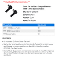 thumbnail image 2 of Outer Tie Rod Set - Compatible with 1999 - 2002 Daewoo Nubira 2000 2001, 2 of 2