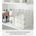 thumbnail image 3 of Yamazaki Home Towel Storage Organizer, White, Steel, Handles, No Assembly, 3 of 7