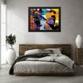 thumbnail image 3 of Stephen Chambers 32x25 Black Modern Wood Framed Wall Art Titled - Moai 5, 3 of 6