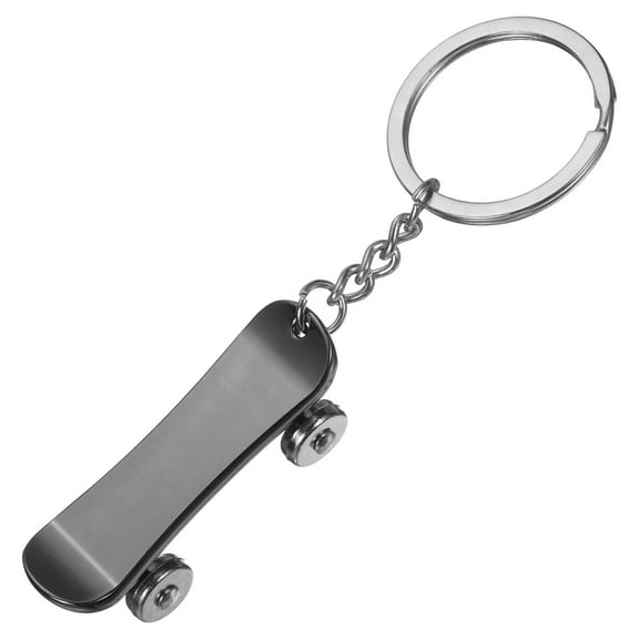 SkateBoard Keychain, Mini Skate Board Key Chain Sport Pendant Key Ring Bag Backpack Decor Cute Car Keychain for Men Women Party Gifts Favors, Black
