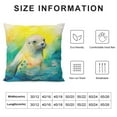 thumbnail image 5 of Nawypu  Oil Painting Cute Animal Adorable Otter Throw Pillow Case Super Soft Cushion Cover for Home Sofa Couch Chair Car Living Room Bedroom Decorative, 5 of 5
