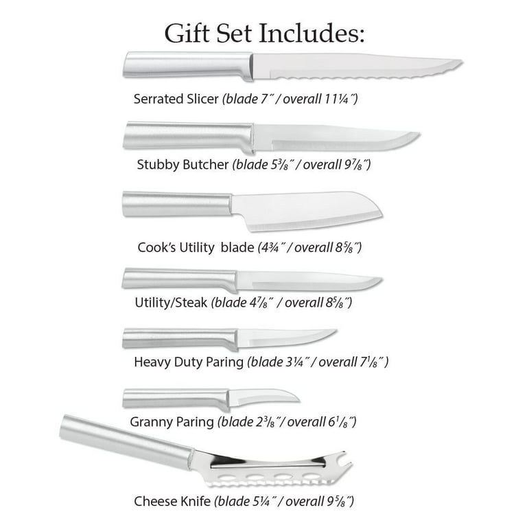 Rada Starter Knife Gift Set Stainless Steel Aluminum Handle Cheese Steak  Butcher 