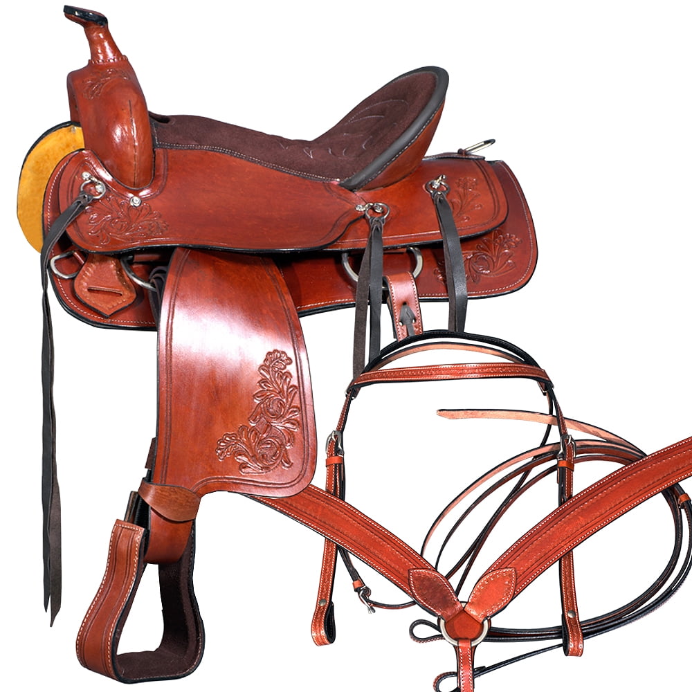 87BH 16 In Western Horse Saddle Trail Endurance Leather Great American