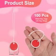 thumbnail image 2 of Uxcell Metal Rim Key Tags Blank Round Paper Tags Bulk Writable Keychain Identifiers with Knotted String Red, 2 of 7